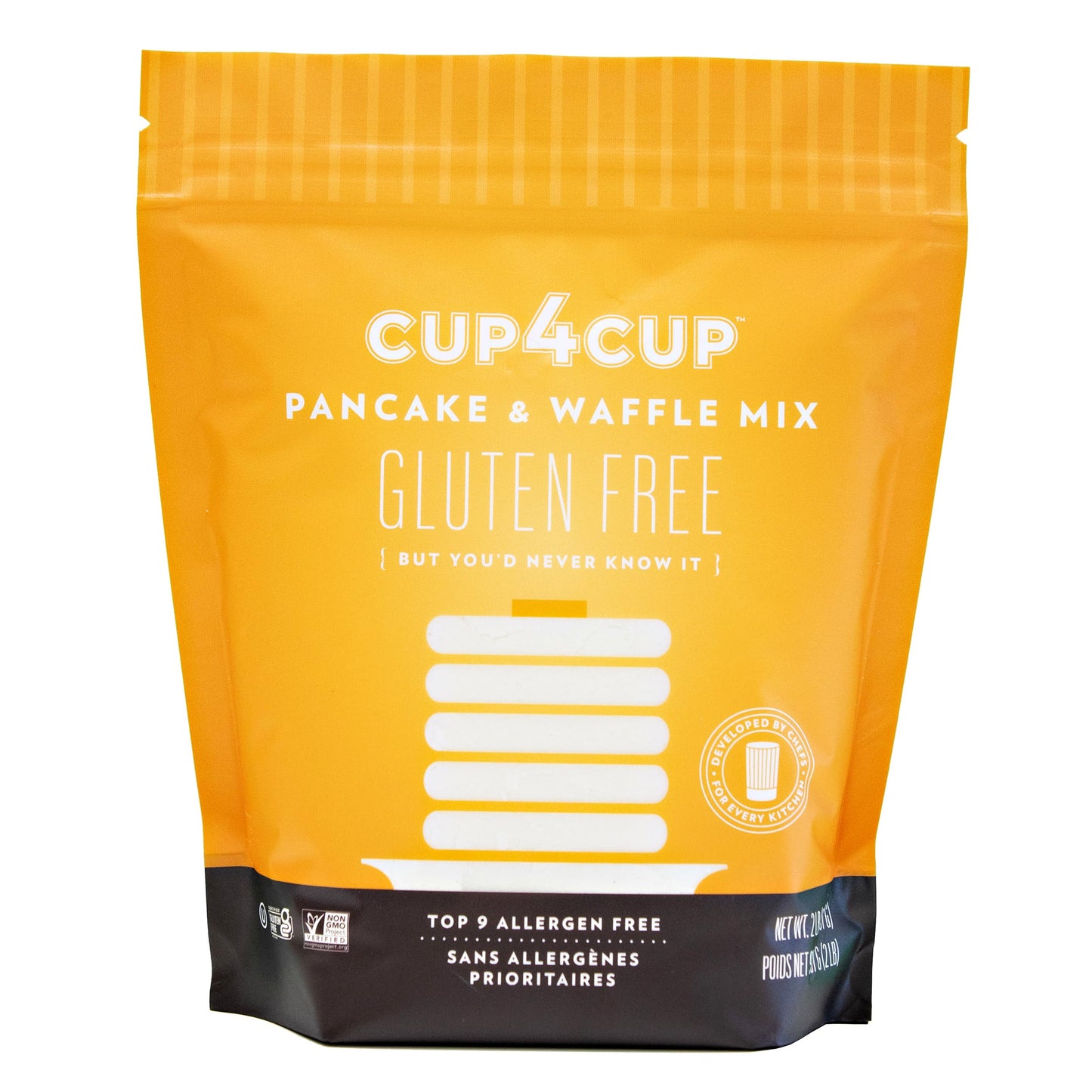 Cup4Cup Pancake And Waffle Mix, 2 Pounds, Certified Gluten Free, Dairy Free, Non-Gmo, Kosher, Made In The Usa