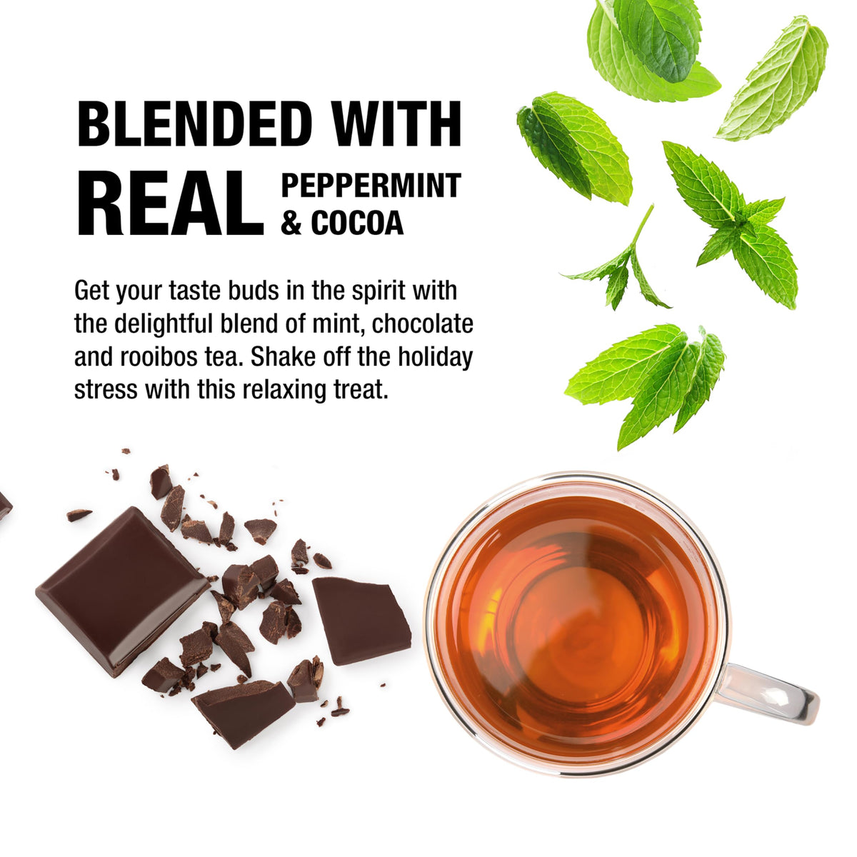 Tiesta Tea - Cozy Peppermint Cocoa, Chocolate Peppermint Herbal Tea, Premium Loose Leaf Tea Blend, Non Caffeinated Holiday Tea,
