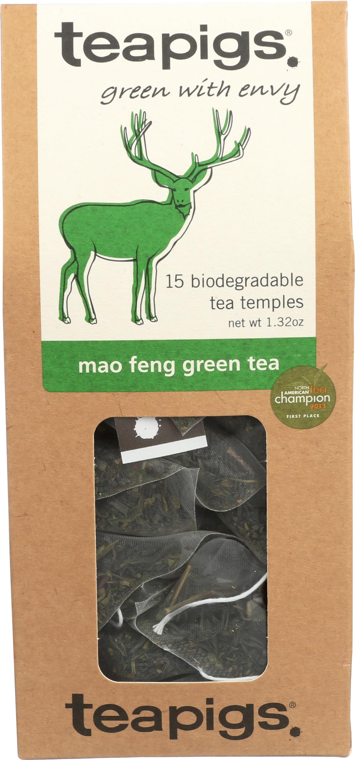 Teapigs, Tea Green Mao Feng, 15 Count