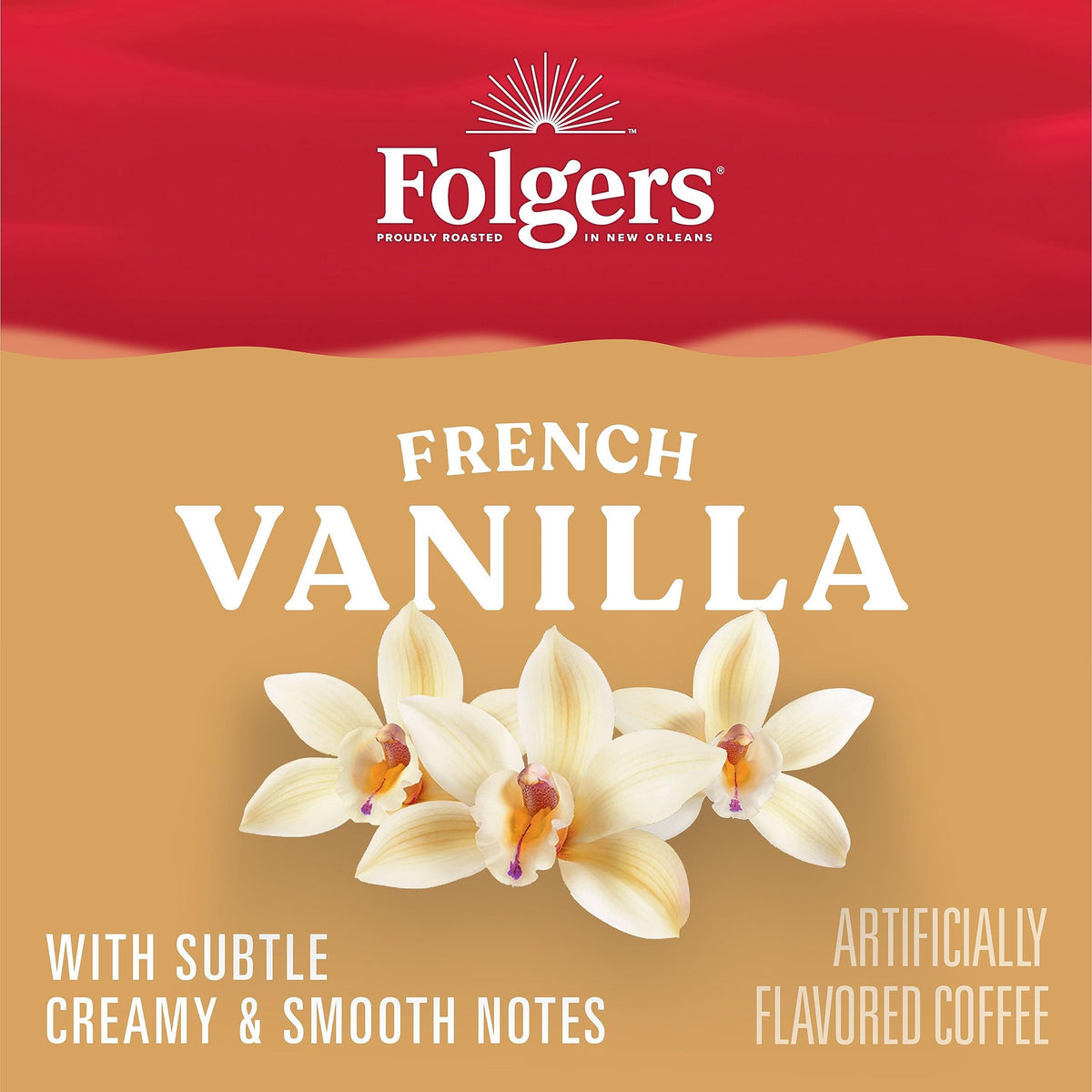 Folgers French Vanilla Flavored Ground Coffee, 9.6 Ounce