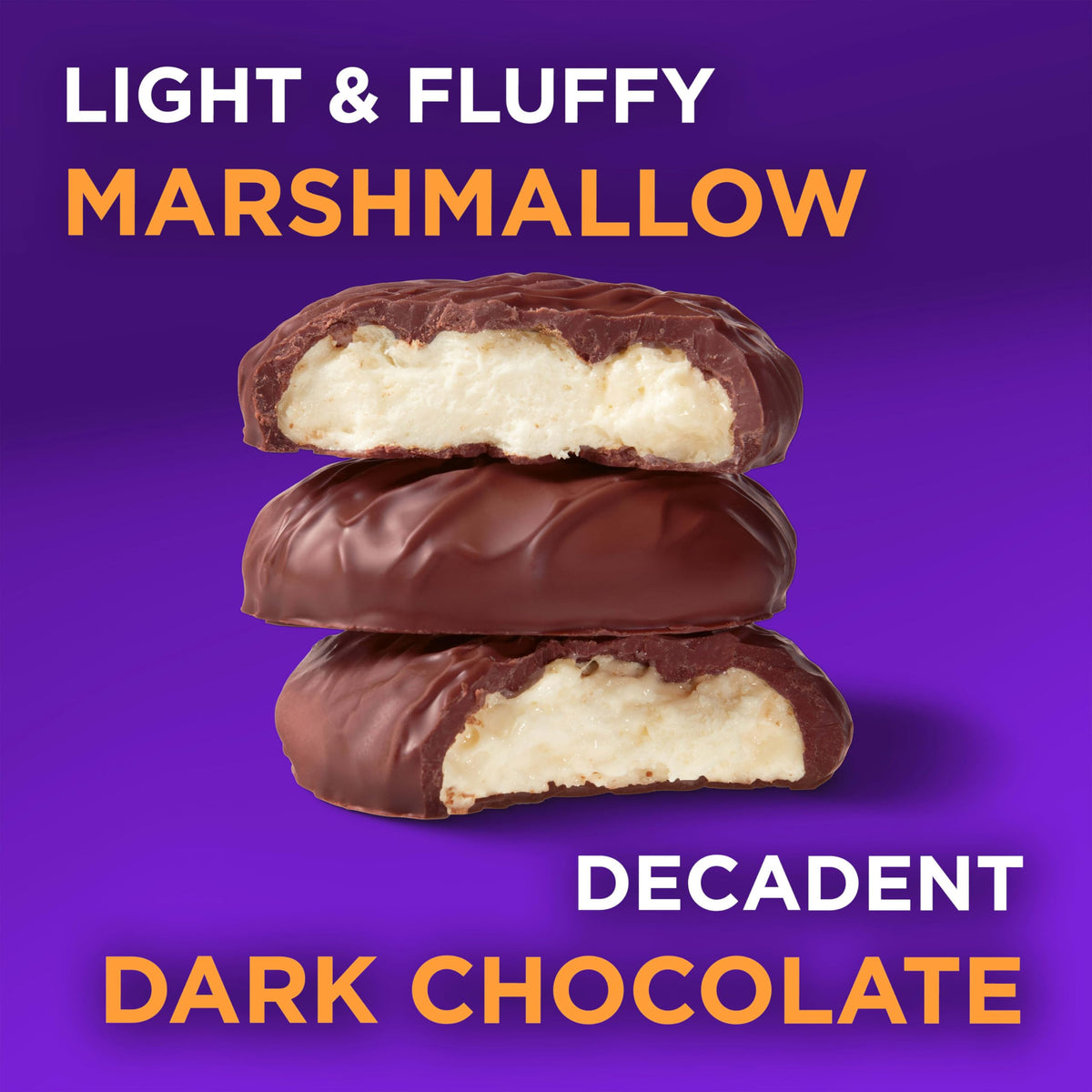 RUSSELL STOVER Halloween Dark Chocolate Marshmallow Pumpkin, 1.3 oz. (Pack of 18) - Bulk Halloween Candy