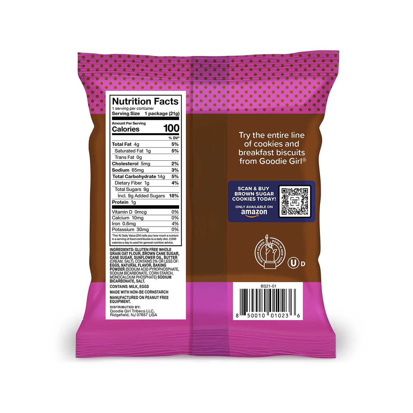 Goodie Girl, Mini Brown Sugar Cookie Snack Packs | Gluten Free, Peanut Free | 100 Calories (10 Pack)