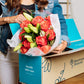 Benchmark Bouquets | Orange Rose And Lily Bouquet, Prime Delivery, Free Vase, Farm Direct Fresh Flowers, Gift For Anniversary, B