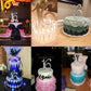 Honbay Cake Topper Premium Sparkly Crystal Rhinestones 4.4x3.7 Inch for Sweet 16 Birthday Party - 16 Silver