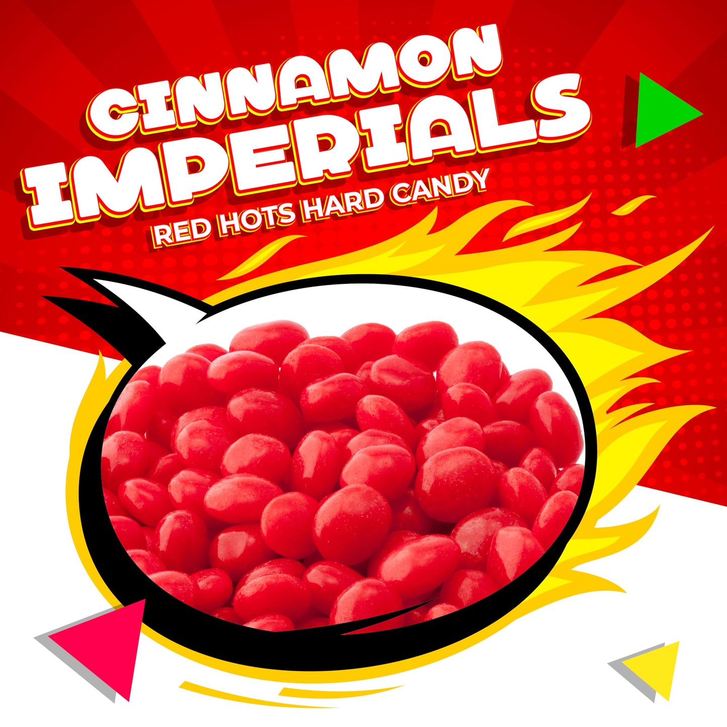 Red Hots Cinnamon Imperials Hard Candy (5 Pound Bulk Bag)