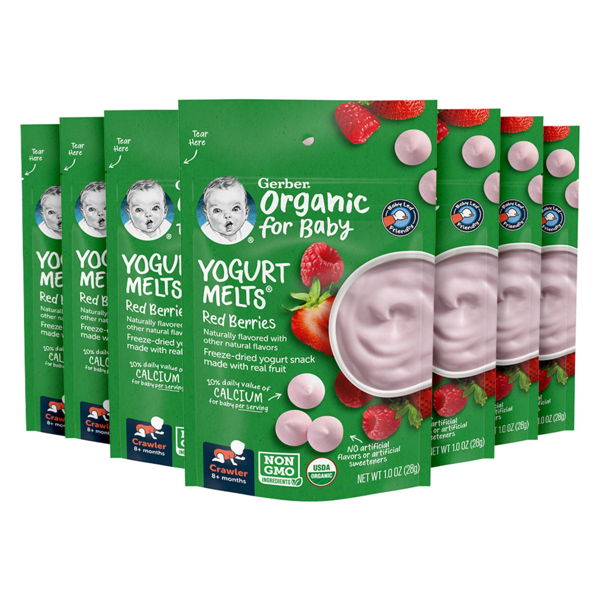 Gerber Baby Snacks Organic Yogurt Melts, Red Berries, 1 Ounce (Pack Of 7)