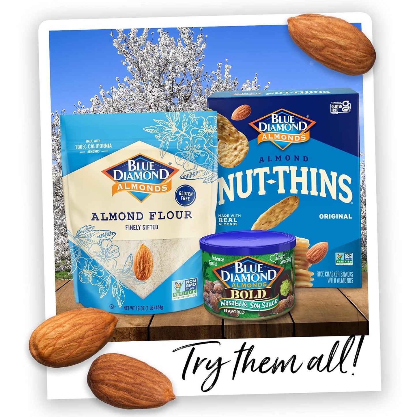 Blue Diamond Almonds, Bold Snack Nut Flavored Wasabi And Soy Sauce Value Bag Great For Snacking And Cravings At Home, Office, Or On-The-Go, 19.2 Ounce Bag