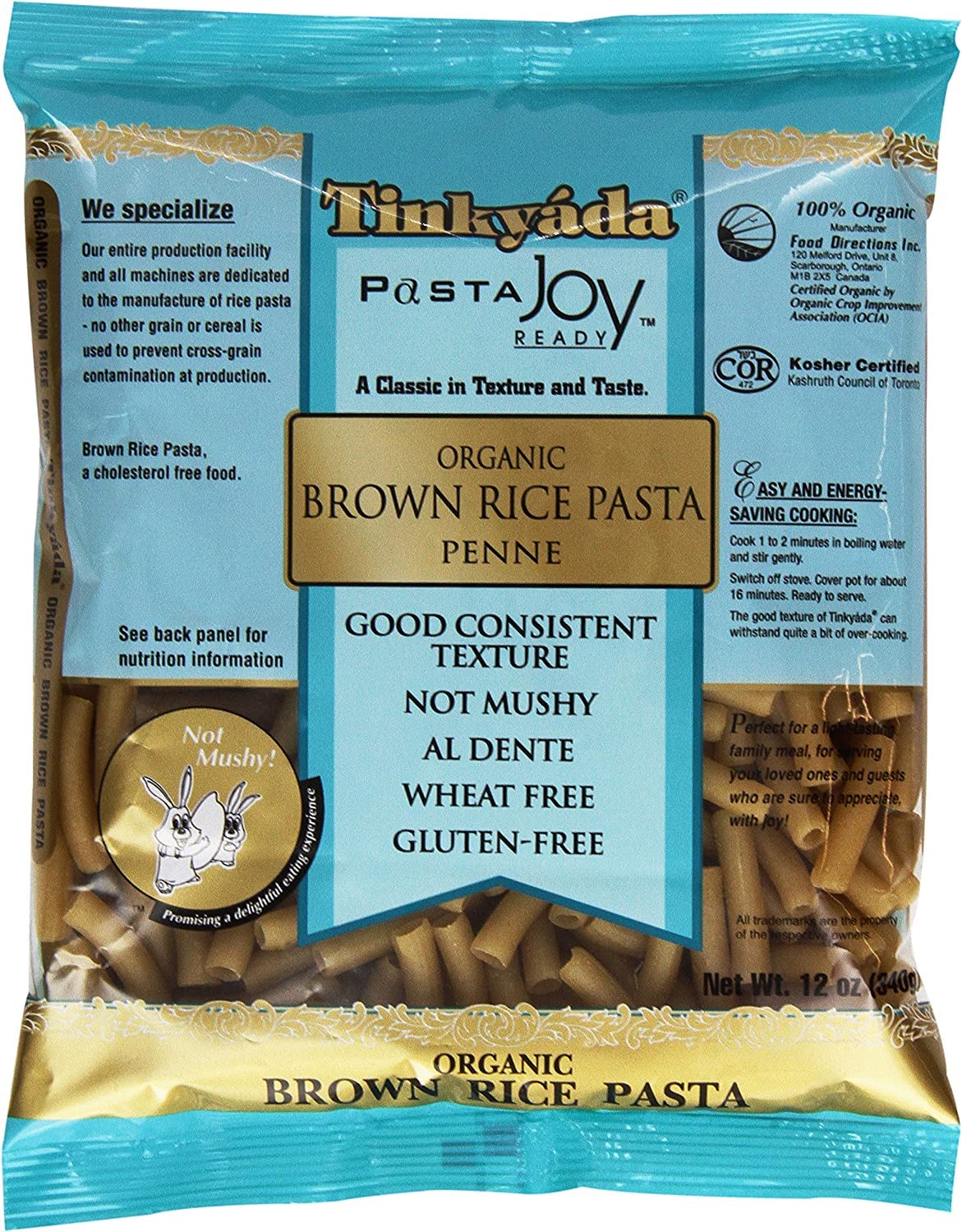Tinkyada, Penne Brown Rice Pasta, 12 Oz