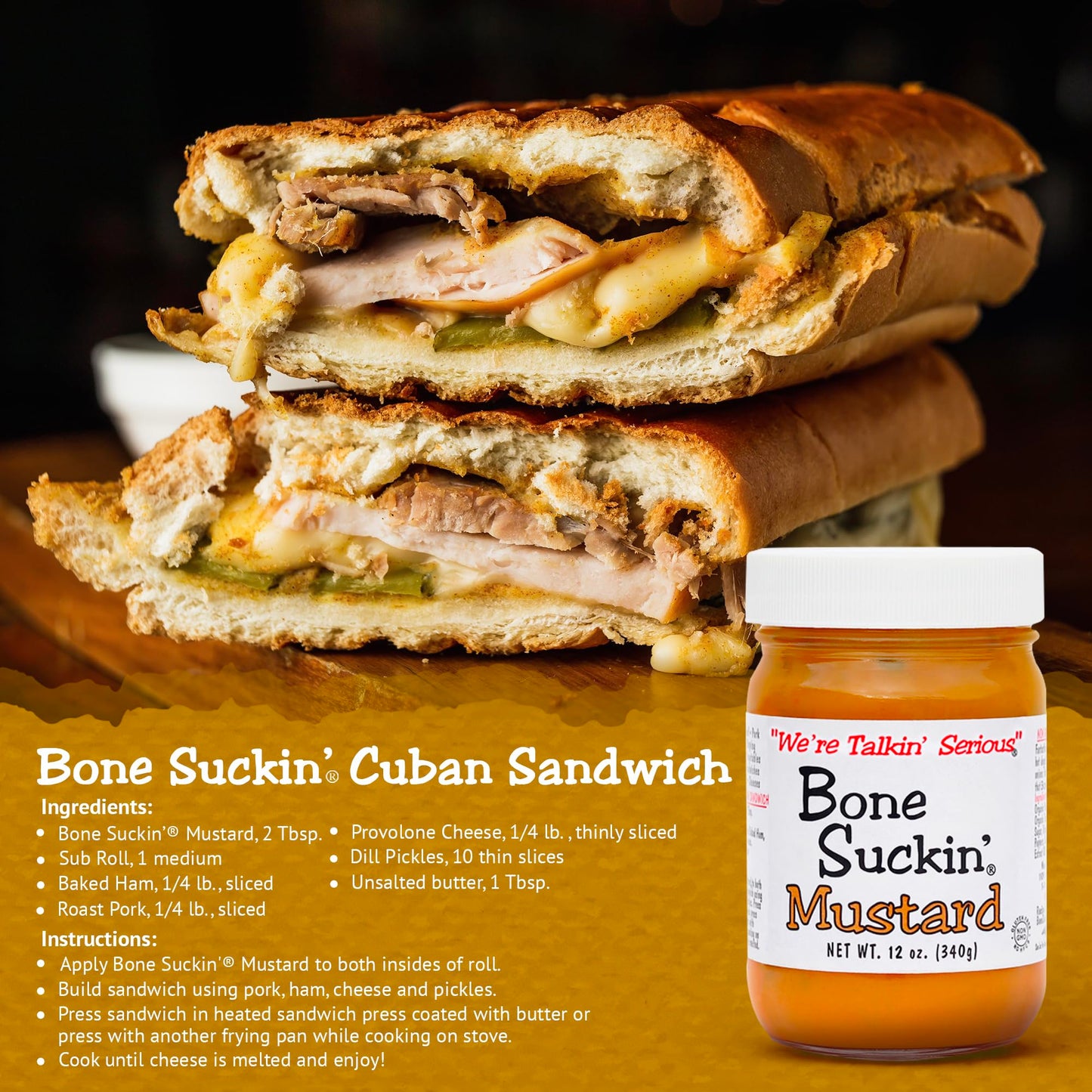 Bone Suckin Mustard 12 Ounce