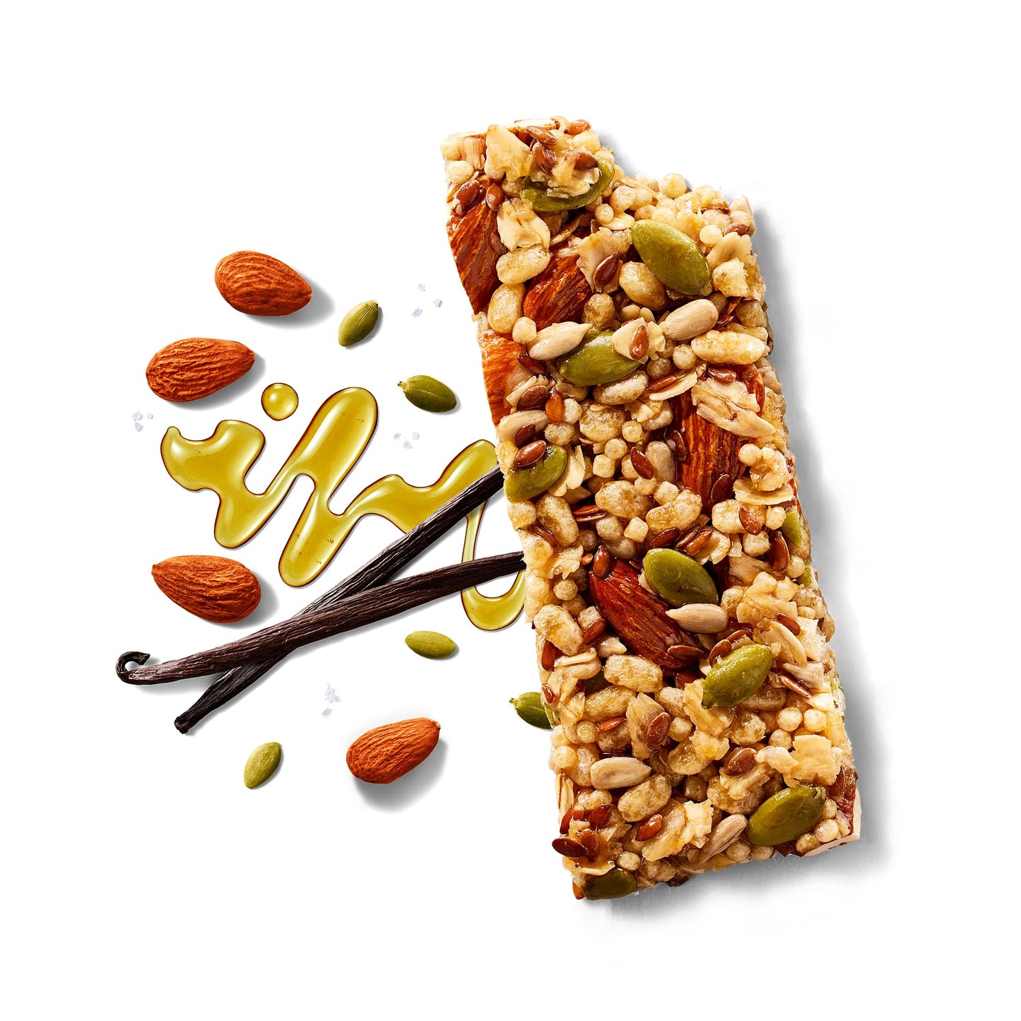 All In Snack Bars Madagascar Vanilla  Honey & Almonds - Healthy Snack for mature-themeds and Kids - Gluten Free - Organic - Non-GMO (12 Pack)