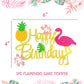 Laventy Glitter Flamingo Cake Toppers Flamingo Happy Birthday Cake Decoration Tropical Hawaiian Luau Themed Party Supplies