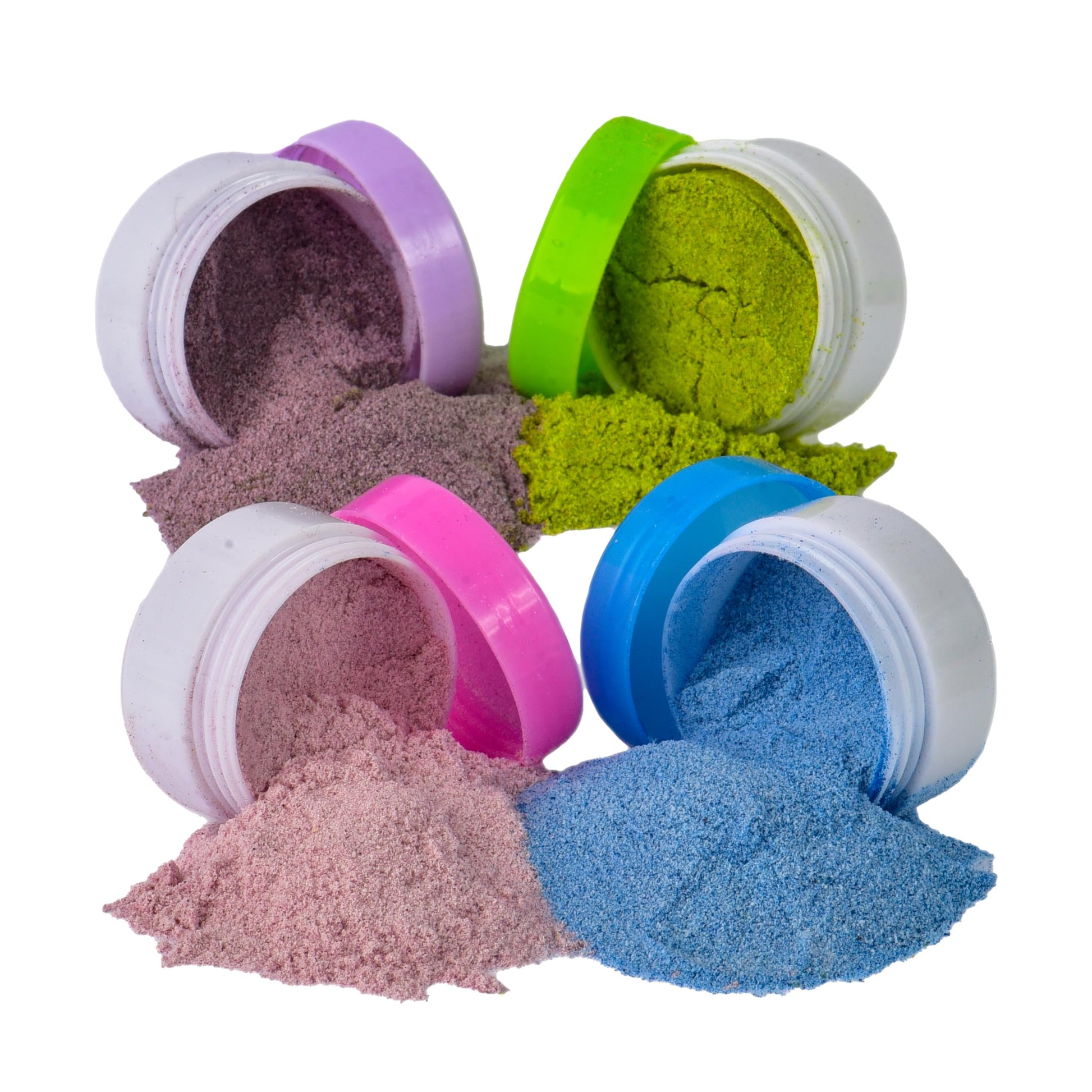 Pixie Dust All-Natural Food Coloring Powders Set - Dye-Free, Plant-Based, 0.18 oz Each - Pink, Purple, Blue, Green