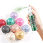 Pandalab Edible Glitter Spray - Food Grade Luster Dust for Drinks & Desserts - Ocean Blue & Emerald Green - 0.35oz Bottle