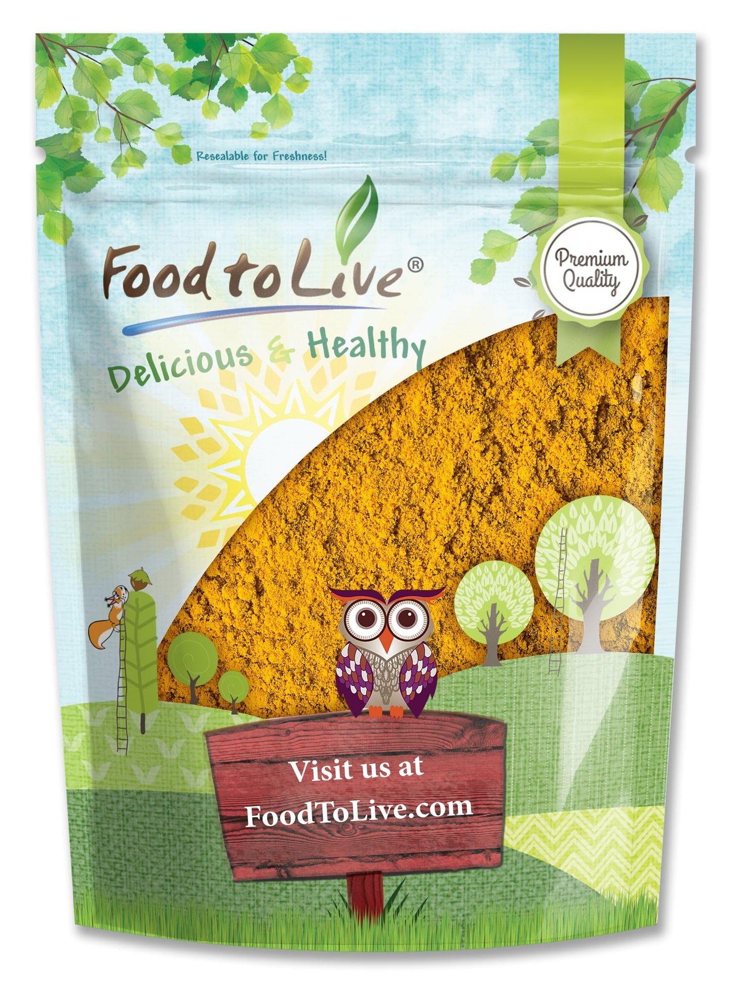 Food To Live Turmeric Powder, 4 Ounces - Finely Ground Turmeric Root, Pure, Kosher, Vegan, Bulk. Fragrant Spice. Contains Curcumin. Great For Asian, Middle East Dishes, Spice Blends, Beverages.