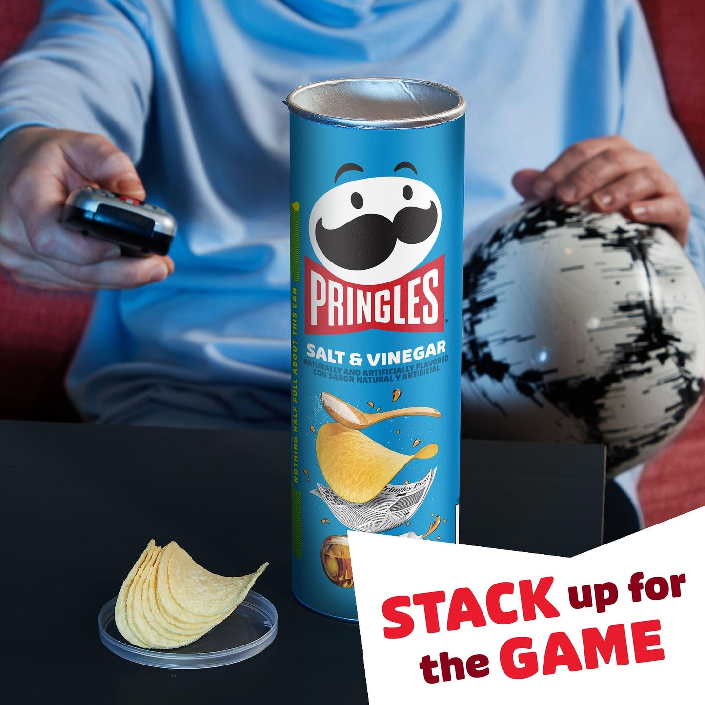 Pringles Salt & Vinegar Flavored Potato Crisps, 158 Gram