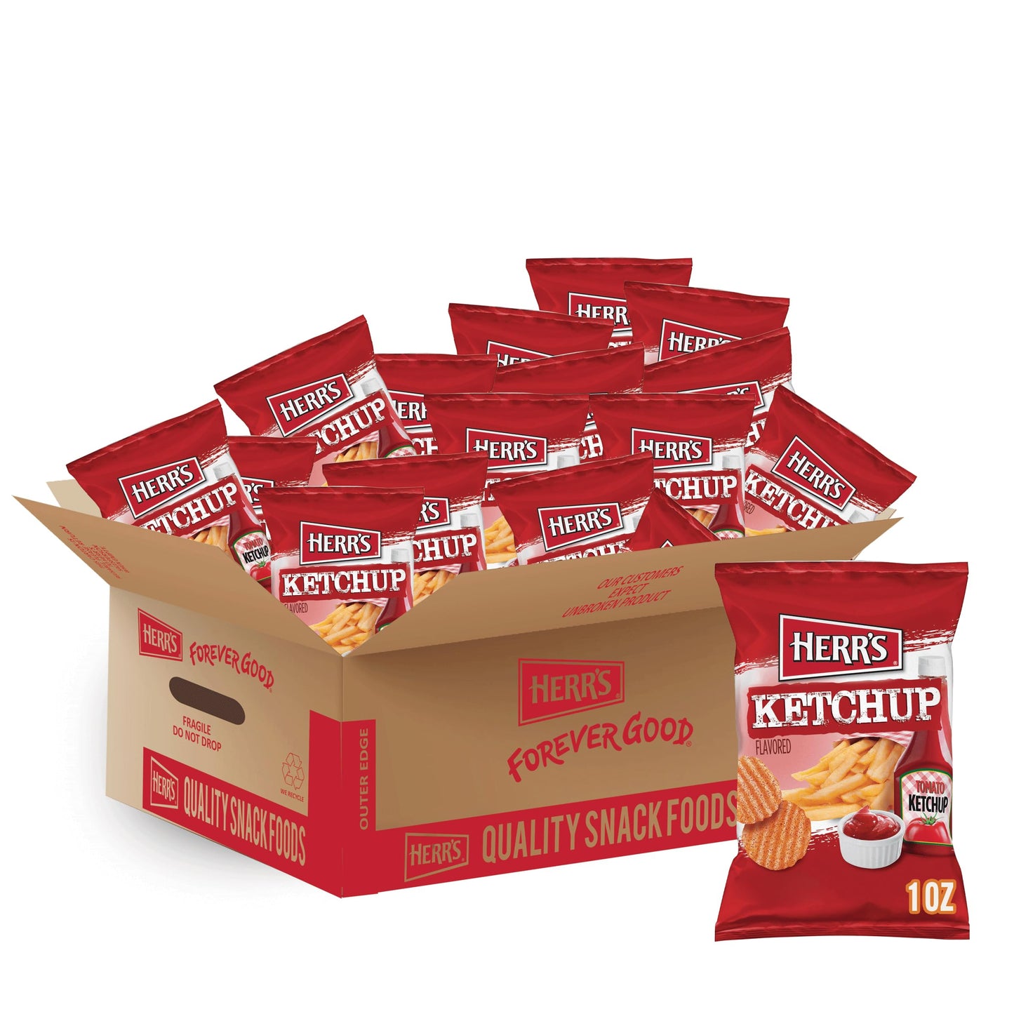 Herr'S Ketchup Potato Chips, 1 Ounce (Pack Of 42 Bags)