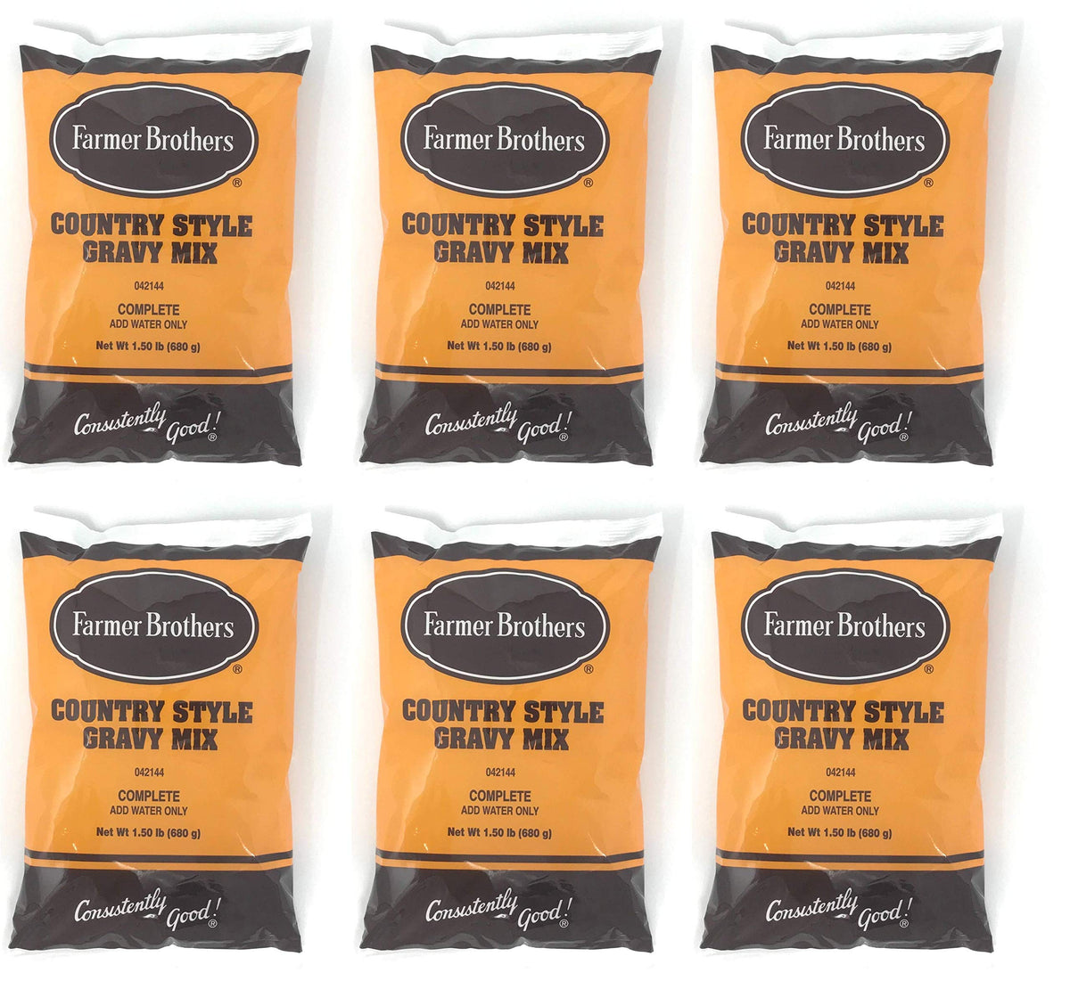 Farmer Brothers Instant Country Gravy Mix, 1.5 Lb Bag (Pack Of 6)