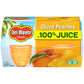 Del Monte Diced Peaches in 100% Juice, 4oz (4 Cups) Fruit Cup Snacks