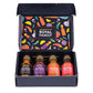 Taba?ro Mini Hot Sauce Gift Set, 4 Pack, Kit Includes Original, Extra Hot, Spicy Agave, Curry Habanero, 1.7 oz Mini Glass Bottle