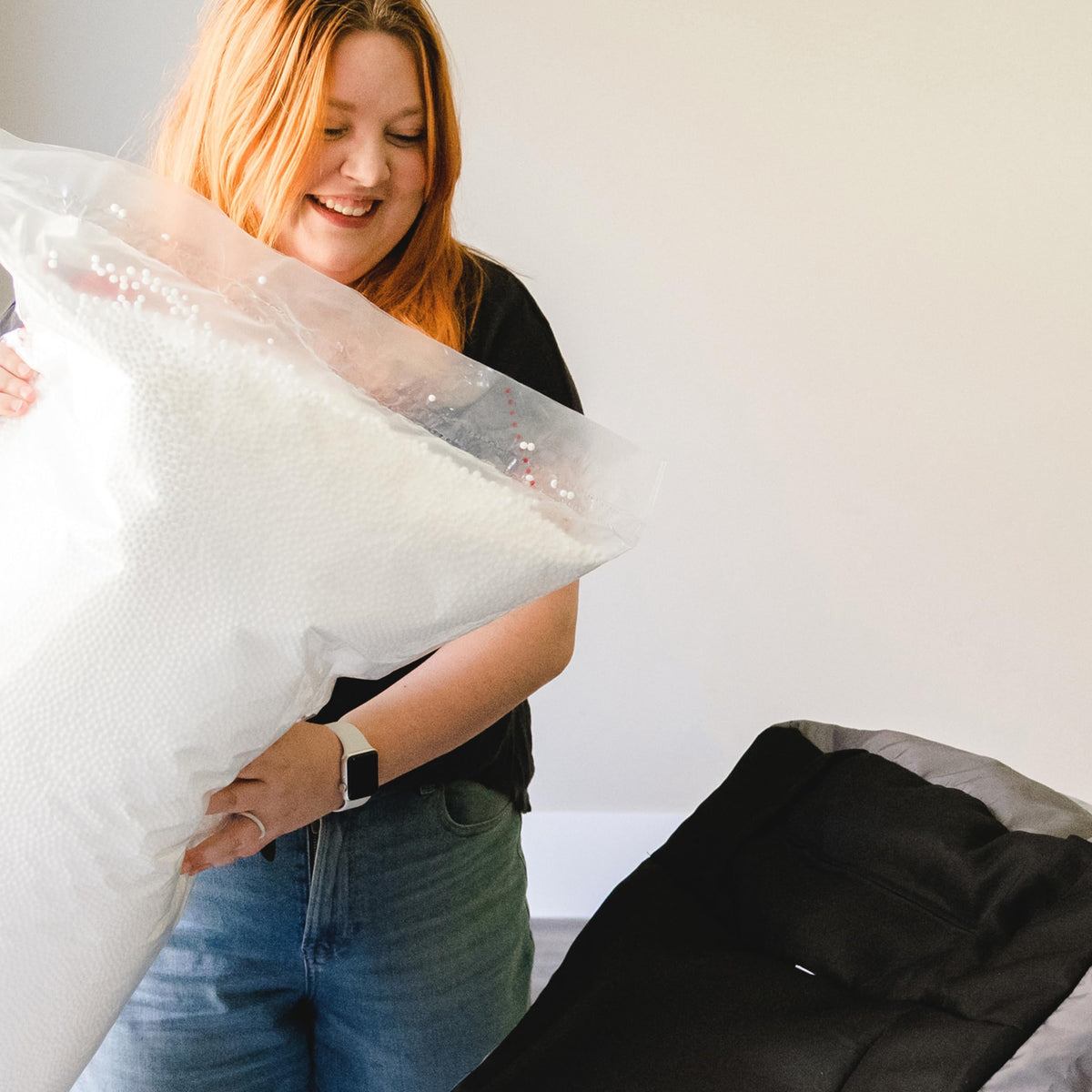 Big Joe Bean Refill, Polystyrene Beans For Bean Bags Or Crafts, 200 Liters, White