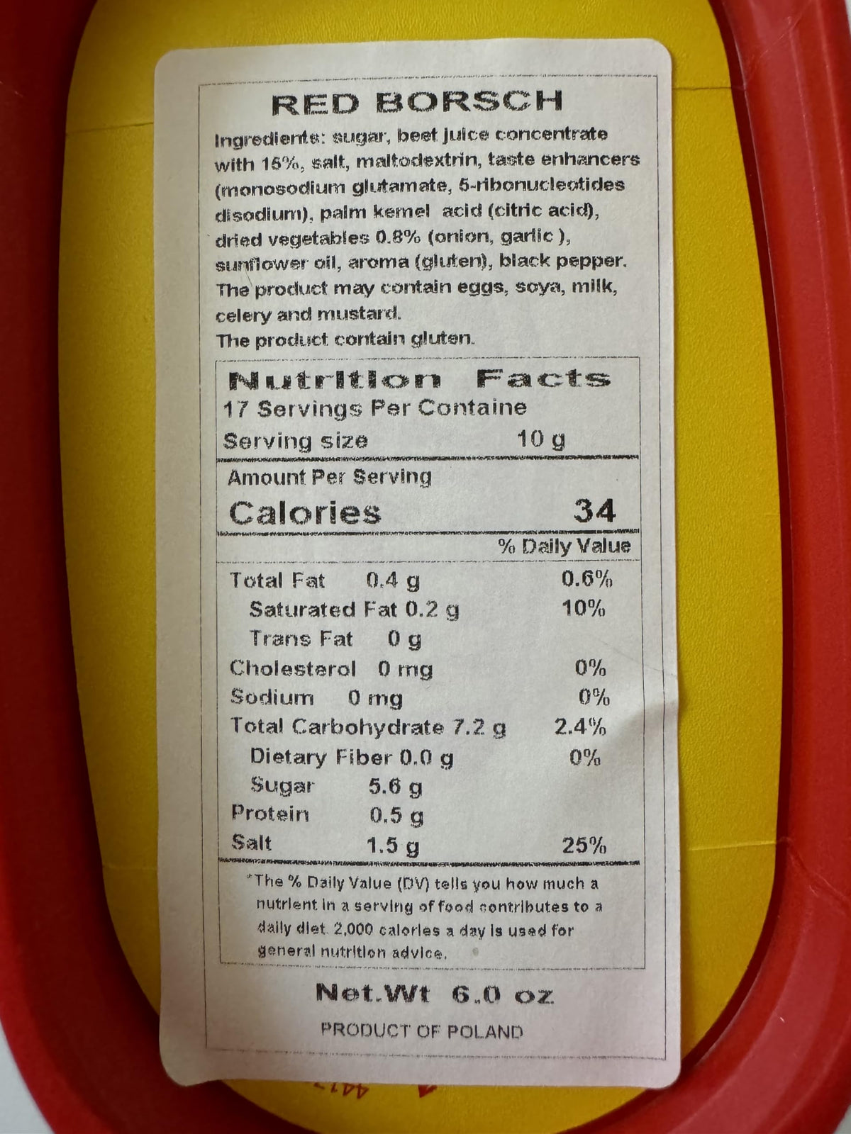 Red Borsch Instant Soup Product Of Poland Winiary 170G (Pack Of 2)