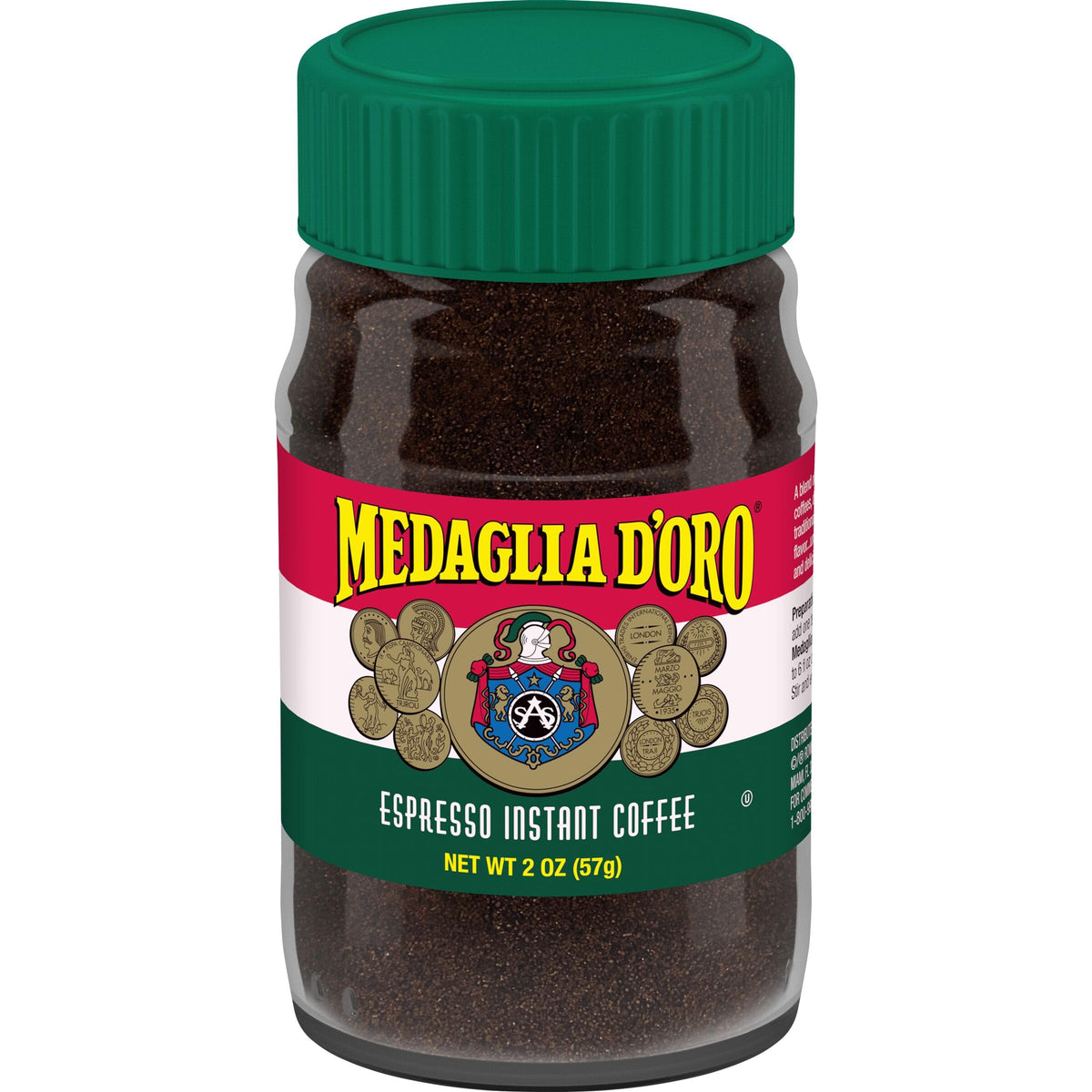 Medaglia DOro Instant Espresso Coffee, 2-Ounce Jars (Pack of 6)