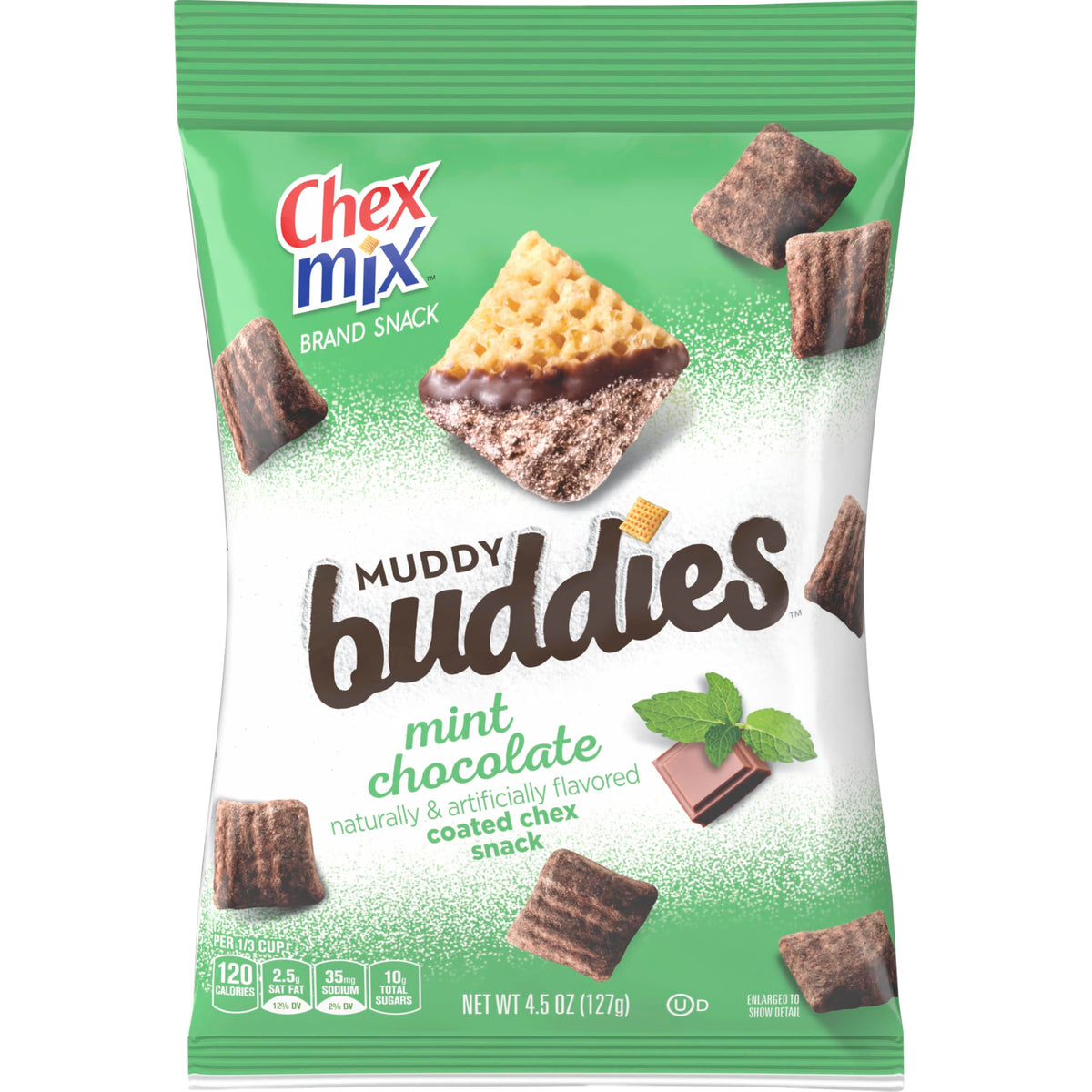 Chex Mix Muddy Buddies, Mint Chocolate, 4.5 Oz (Pack Of 7)