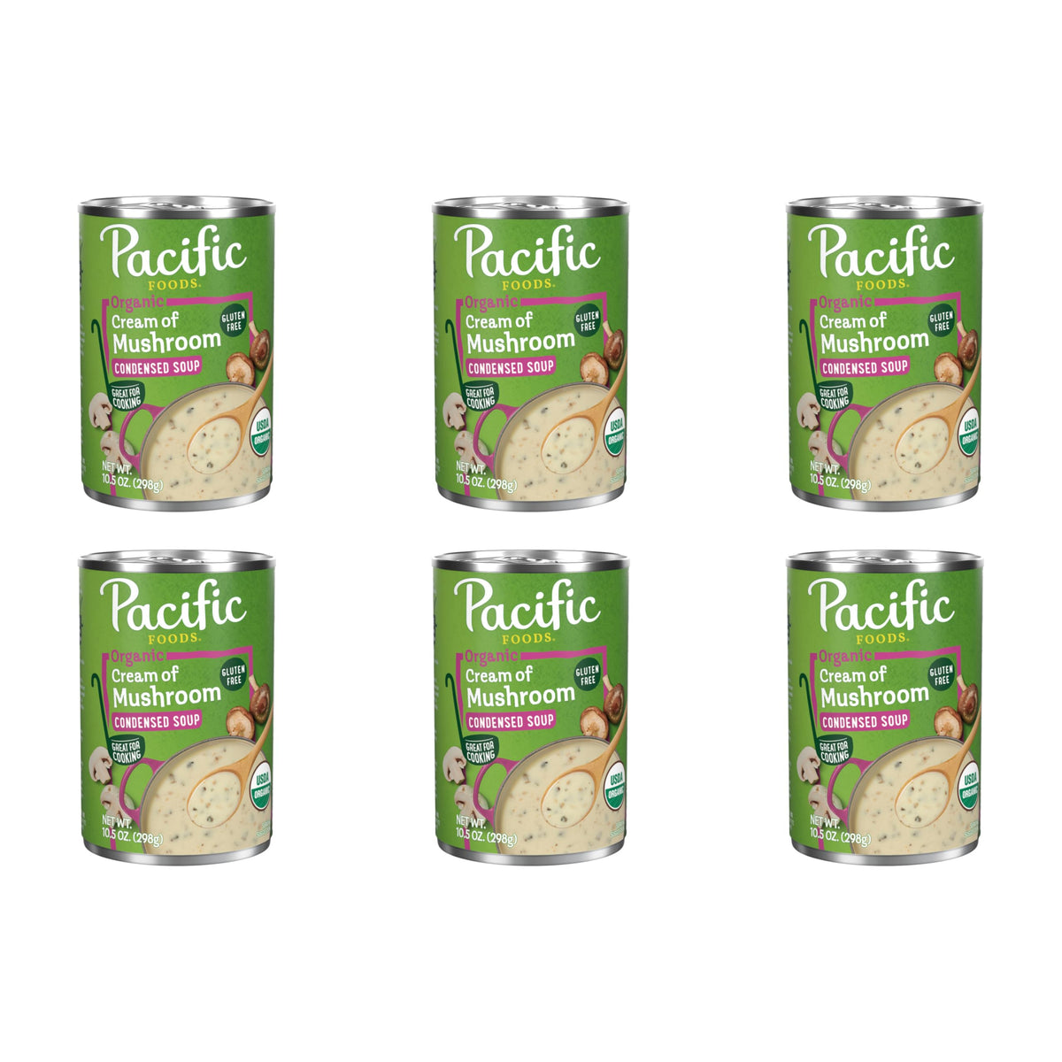 Pacific Foods Organic Cream of Mushroom Soup, 10.5 oz Can (Pack of 6)
