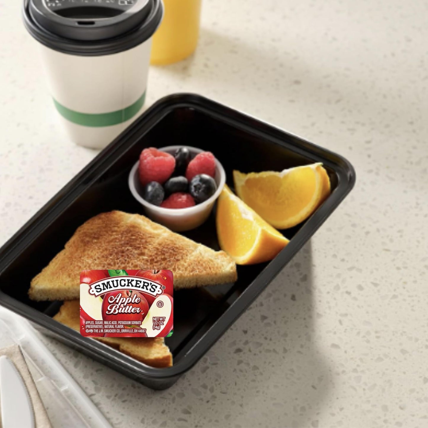 Apple Butter Single Serve Cups 0.5 oz - Pack of 25 - Individual Portions for Breakfast, Catering, Restaurants, Hotels, Cafeteria