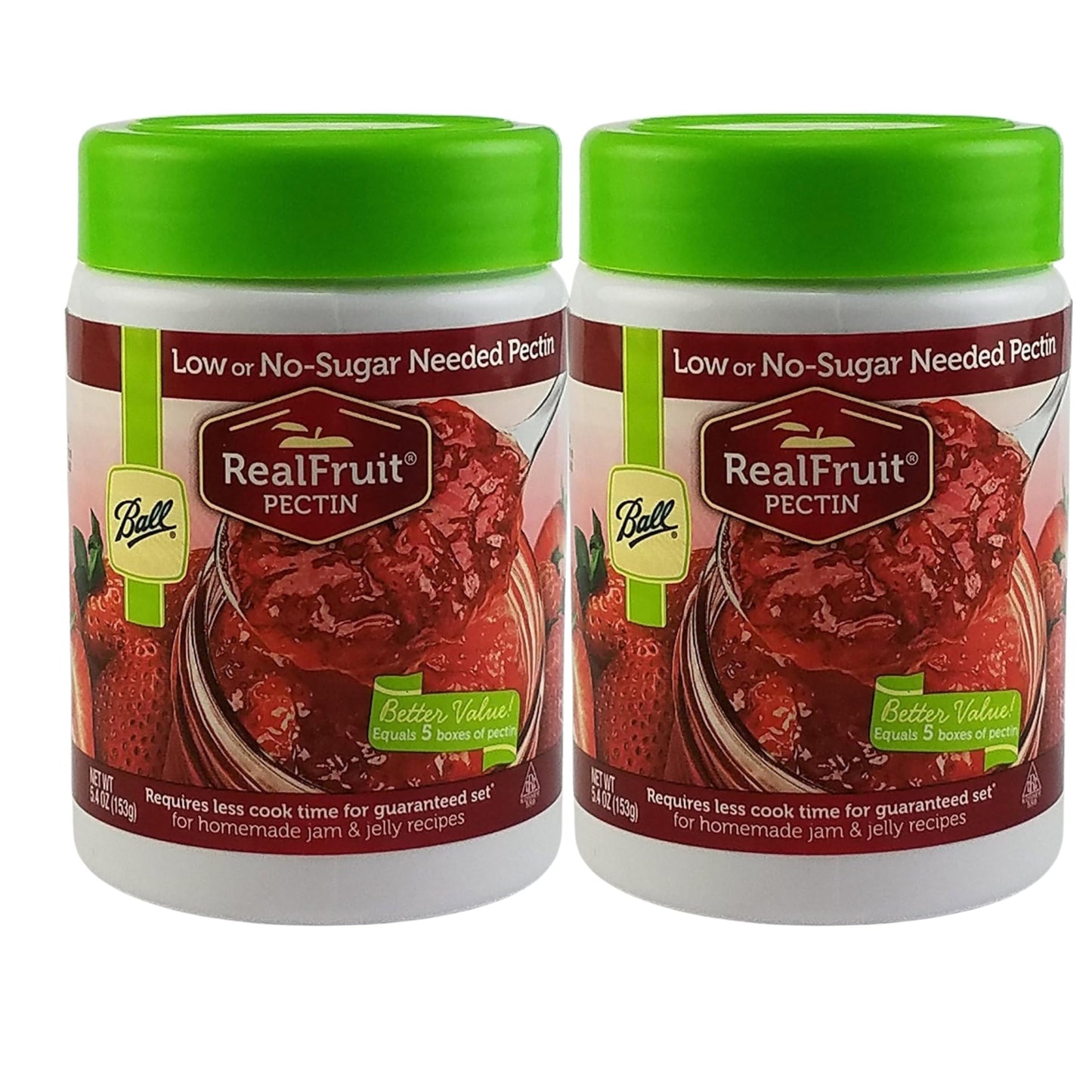 Ball Realfruit Low Or No-Sugar Needed Pectin 5.4 oz (Pack of 2)