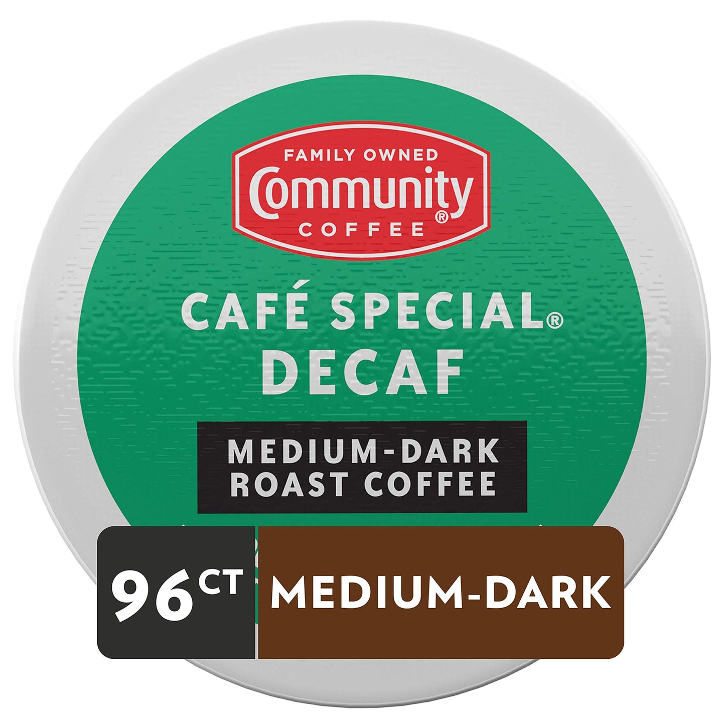 Community Coffee Cafe Special Decaf Medium Dark Roast Coffee Pods, Compatible with Keurig 2.0, 96 Count, 24 Count (Pack of 4)