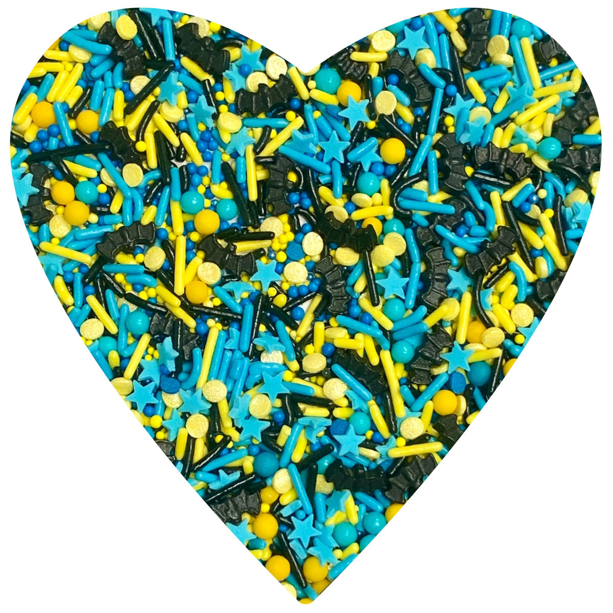 Cool Mom Sprinkles Blue And Yellow Sprinkles (4 Oz.) - Bat Hero Birthday Sprinkles For Decorating Cakes  Cupcakes  Cookies & Desserts - Mixed In The Usa/Gluten-Free