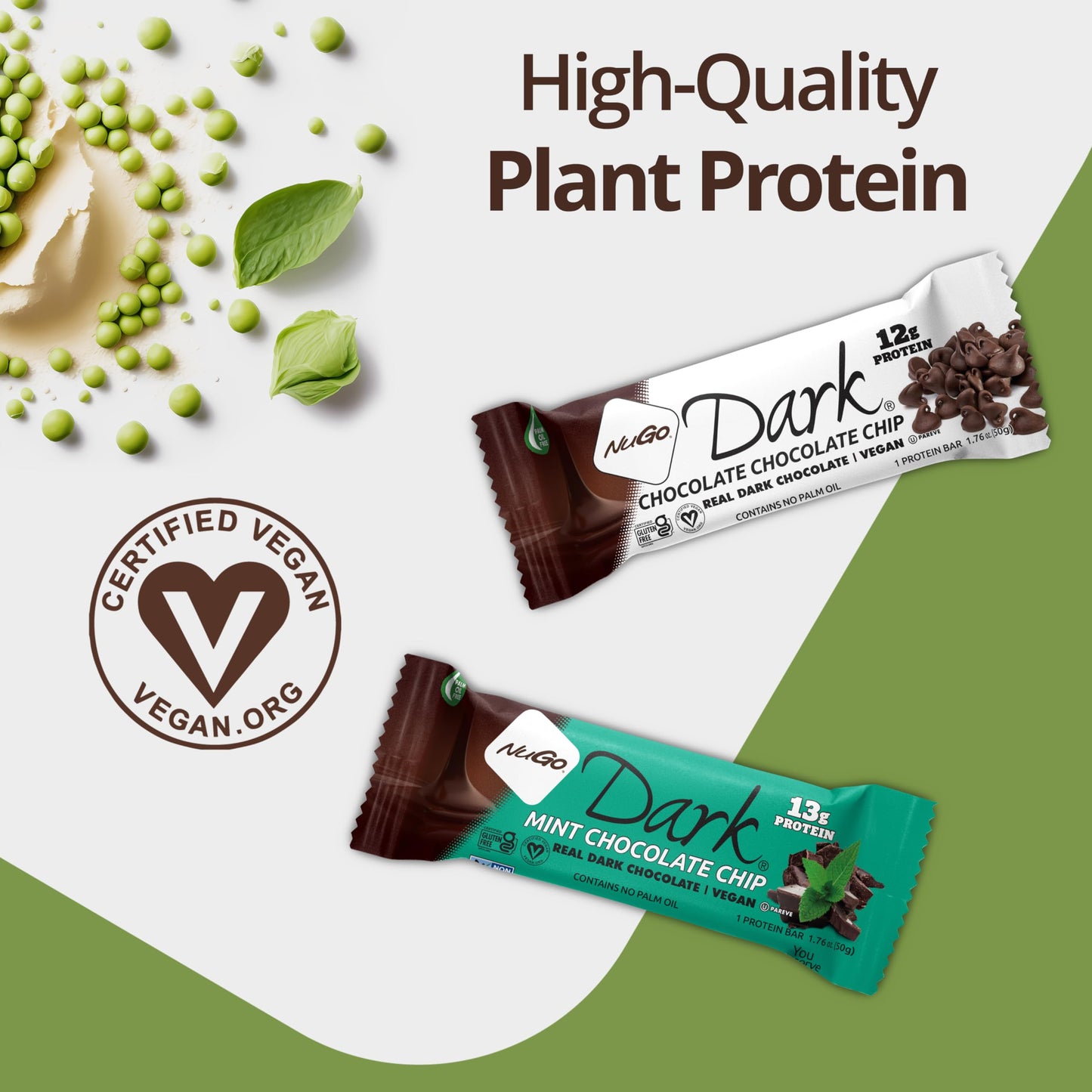 Nugo Dark Variety - Pretzel With Sea Salt 12 Bars & Peanut Butter Cup 12 Bars, 12G Protein Bar, Vegan, Gluten Free, Non-Gmo, Kos