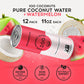 PURE COCONUT WATER 100 Pure Coconut Water - Low Calorie, Naturally Sweet, Non-GMO - 11 Fl Oz, Pack of 12