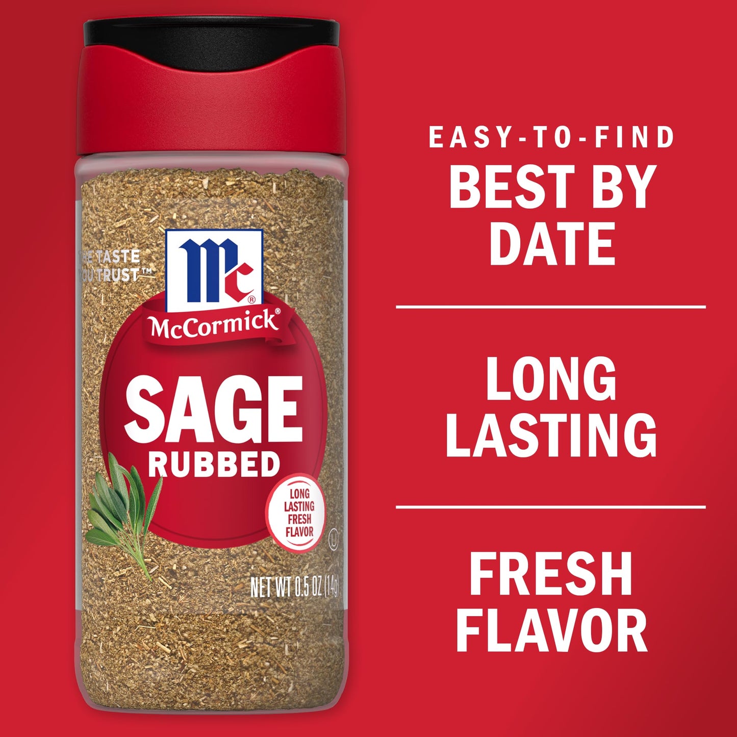 McCormick Rubbed Sage, 0.5 Oz