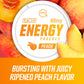 GRINDS Energy Pouches - Natural Caffeine with B-Vitamins - Peach - 15 Count (Pack of 6) - Sugar-Free, 0 Calories, 80mg Caffeine Each