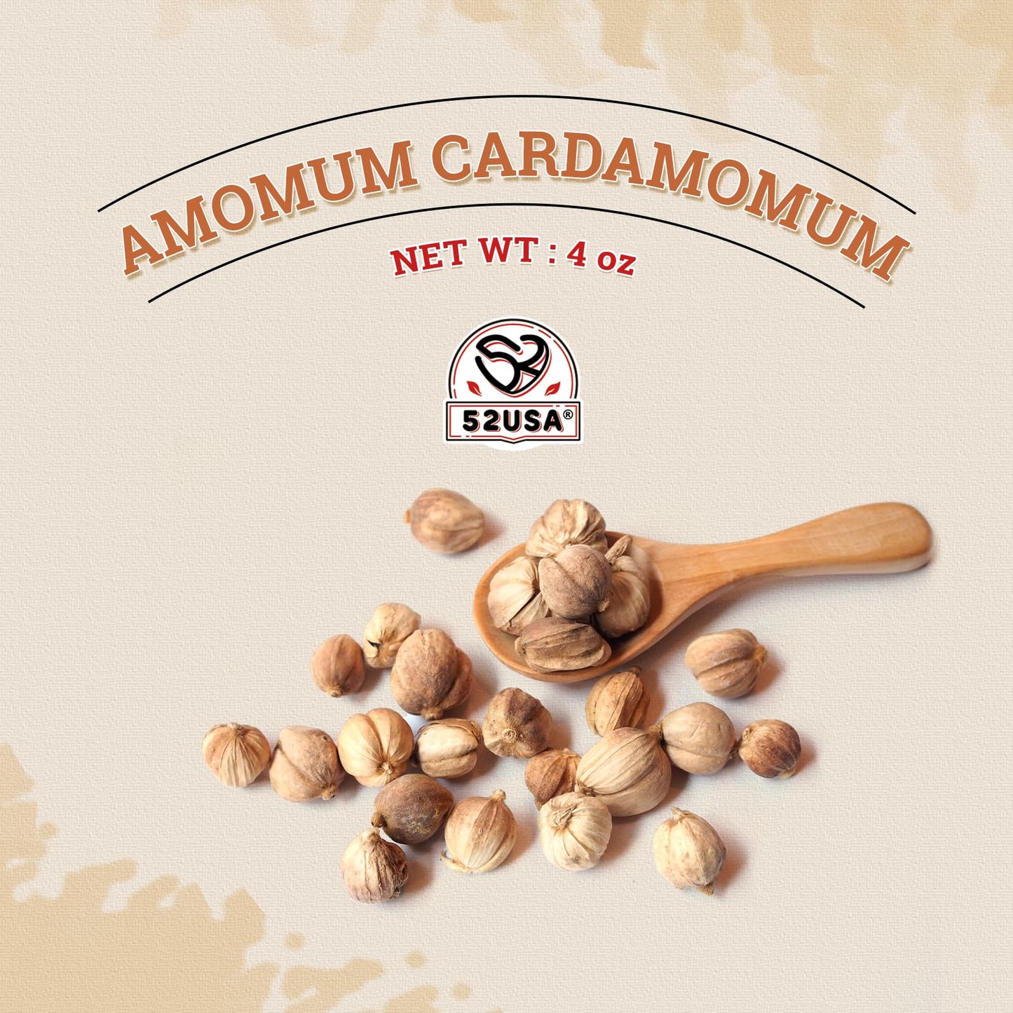 52USA Cardamom Pods  White Cardamom  4oz-NON GMO Verified  Amomum Cardamomum  Bai Dou Kou  White Cardamom Seeds  Aromatic & Natural  Aromatic Spice for Cooking  Herbal Tea & Traditional Remedies