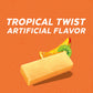 Trident Sugar-Free Chewing Gum, Mega Tropical Twist, 9 Packs of 10 Pieces, Orange, Model VC-a4-91213