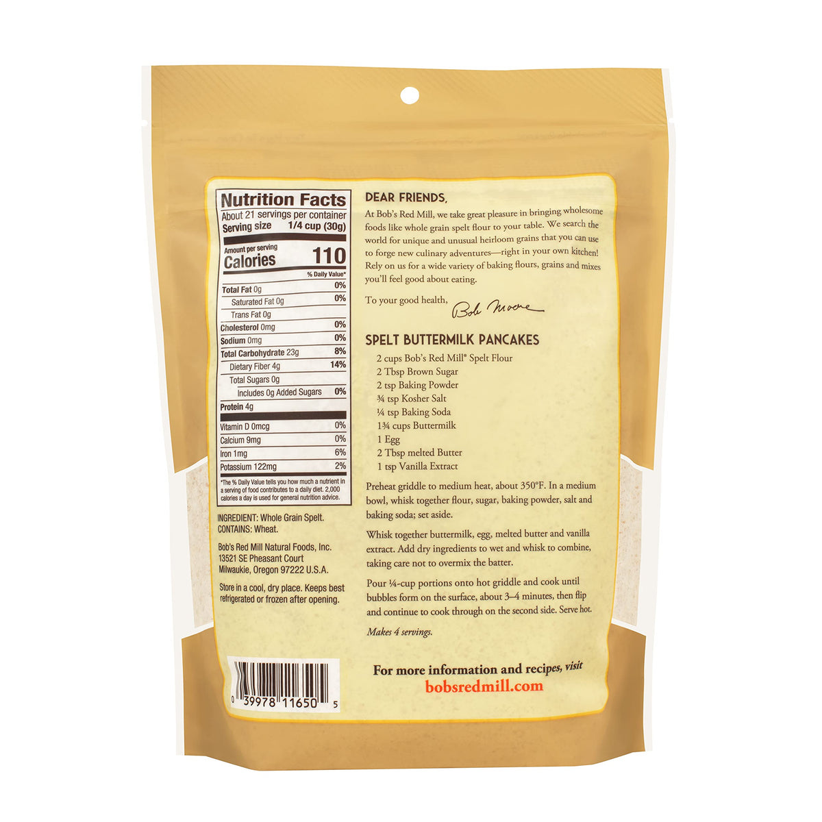 Bob'S Red Mill Spelt Flour (22 Ounce, Pack Of 3)