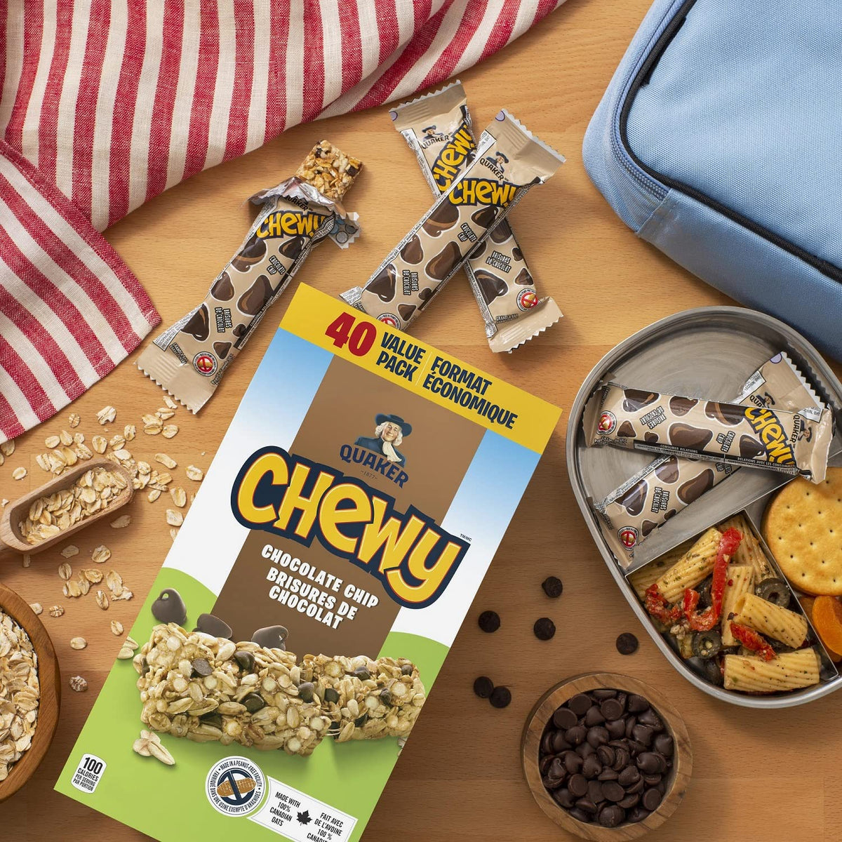 Quaker Chewy Chocolate Chip Granola Bars, 960G/33.9 Oz., (40 Count) {Imported From Canada}