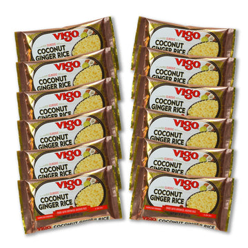 Vigo Authentic Coconut Ginger Rice, Imported Jasmine (Coconut Ginger, 8 Ounce (Pack Of 12))