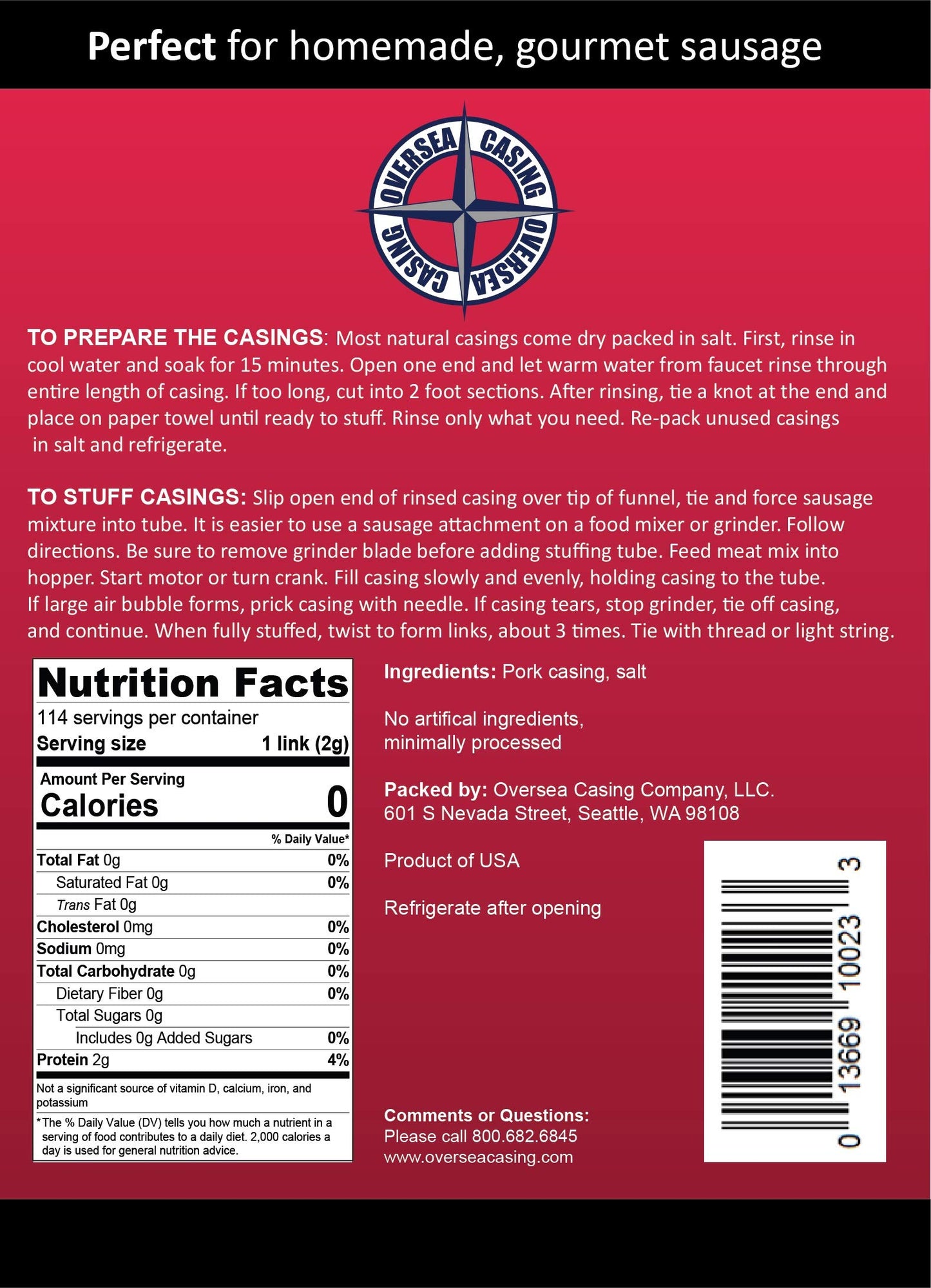 Hog Home Pack Sausage Casings 32Mm (8Oz.)