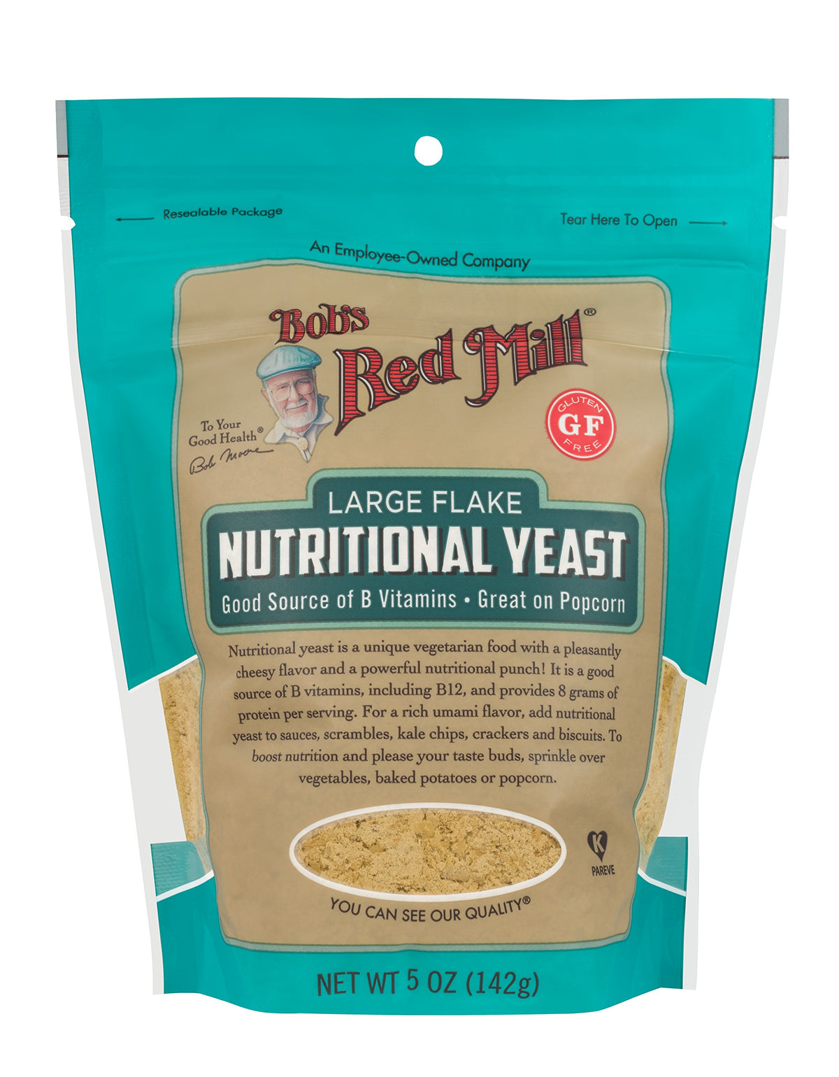 Bobs Red Mill Nutritional Yeast, 5oz (Pack of 1) - Vegan, Paleo Friendly, Kosher