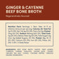 FOND NOURISH DELIGHT Beef Bone Broth with Ginger & Cayenne, 14 Fl Oz (8-Pack)