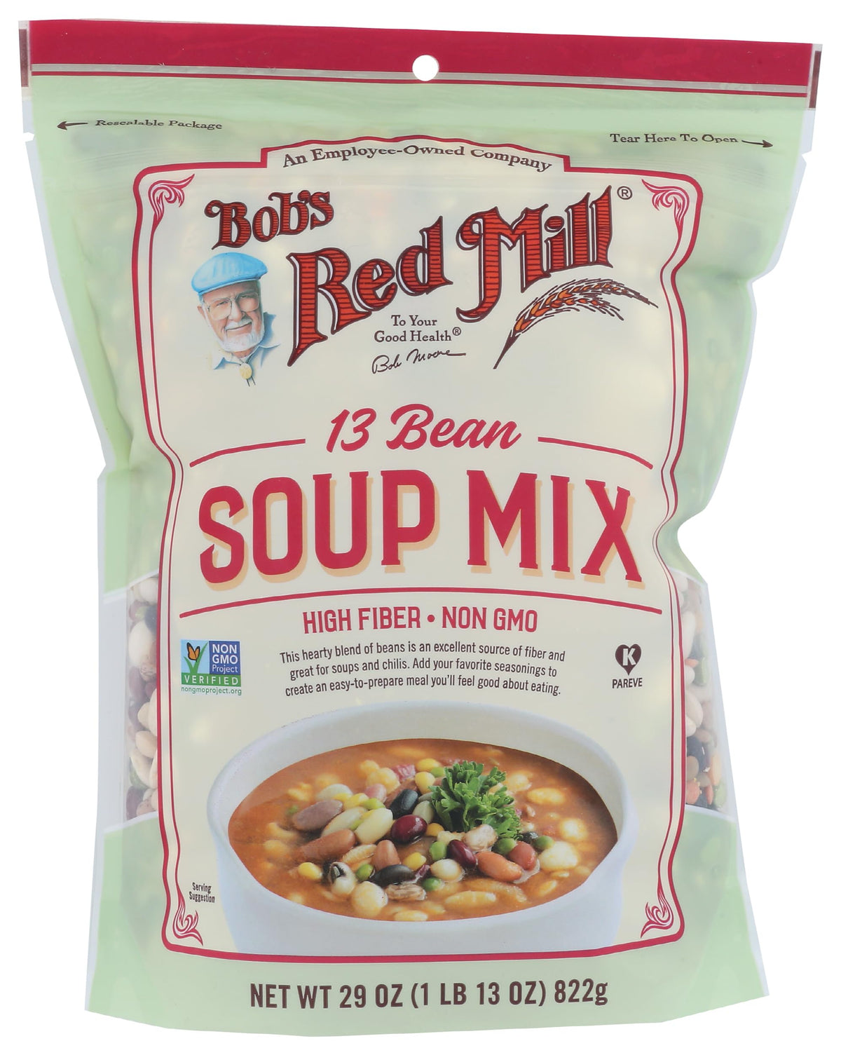 Bob's Red Mill 13 Beans Soup Mix, Non GMO, 29 Ounces (Pack Of 4)