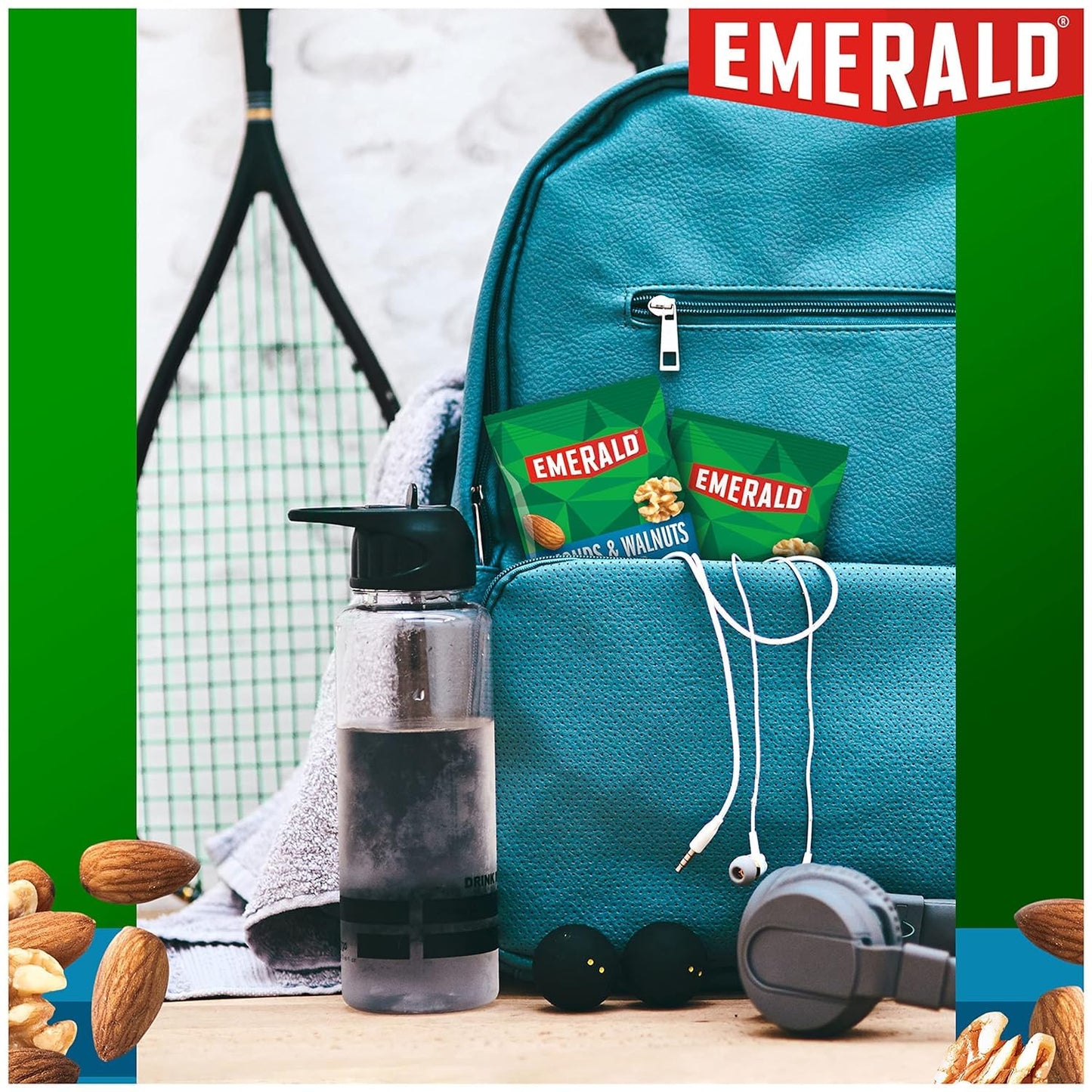 Emerald Nuts, Natural Walnuts & Almonds, 100 Calorie Packs, 7 Ct, 3.92 Oz (Pack Of 2)