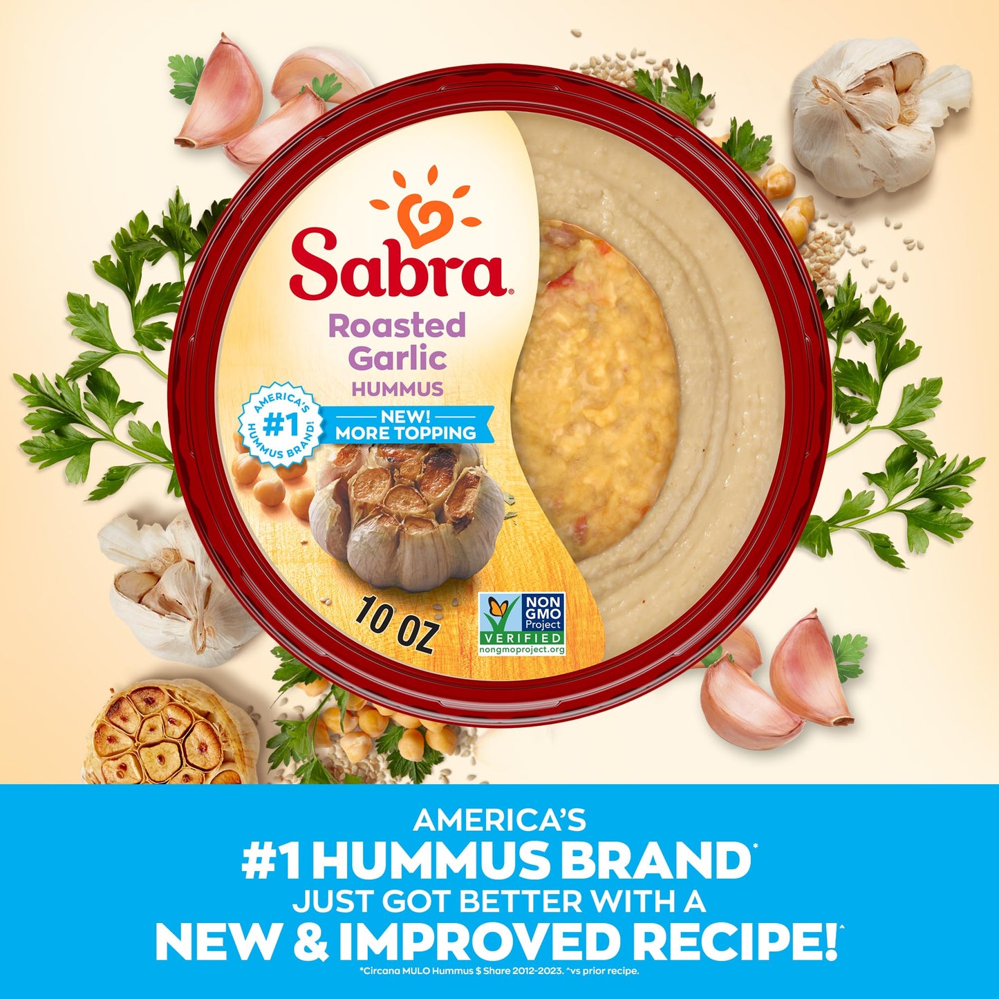 Sabra, Roasted Garlic Hummus, 10 oz