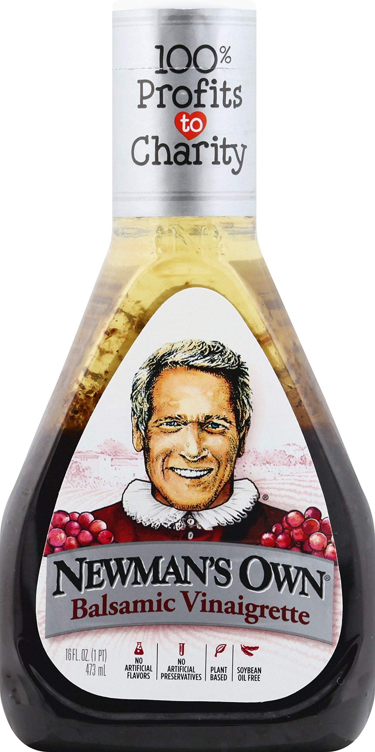 Newmans Own Balsamic Vinaigrette Salad Dressing, Plastic, 16 Fl Oz, Pack of 6