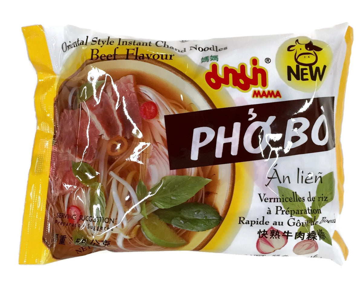 Instant Chand Noodle Soup, 1.93 Oz. Packets (Set of 10) (Beef (Pho Bo) + Chicken (Pho Ga))