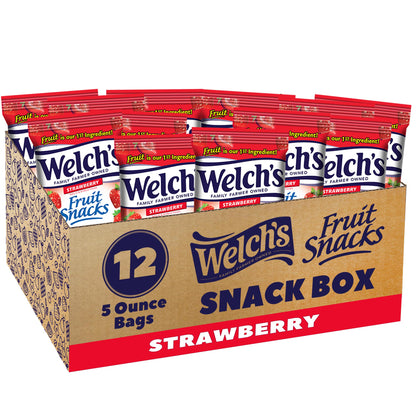 Welchs Strawberry Fruit Snacks, 5-Ounce (Pack of 12)